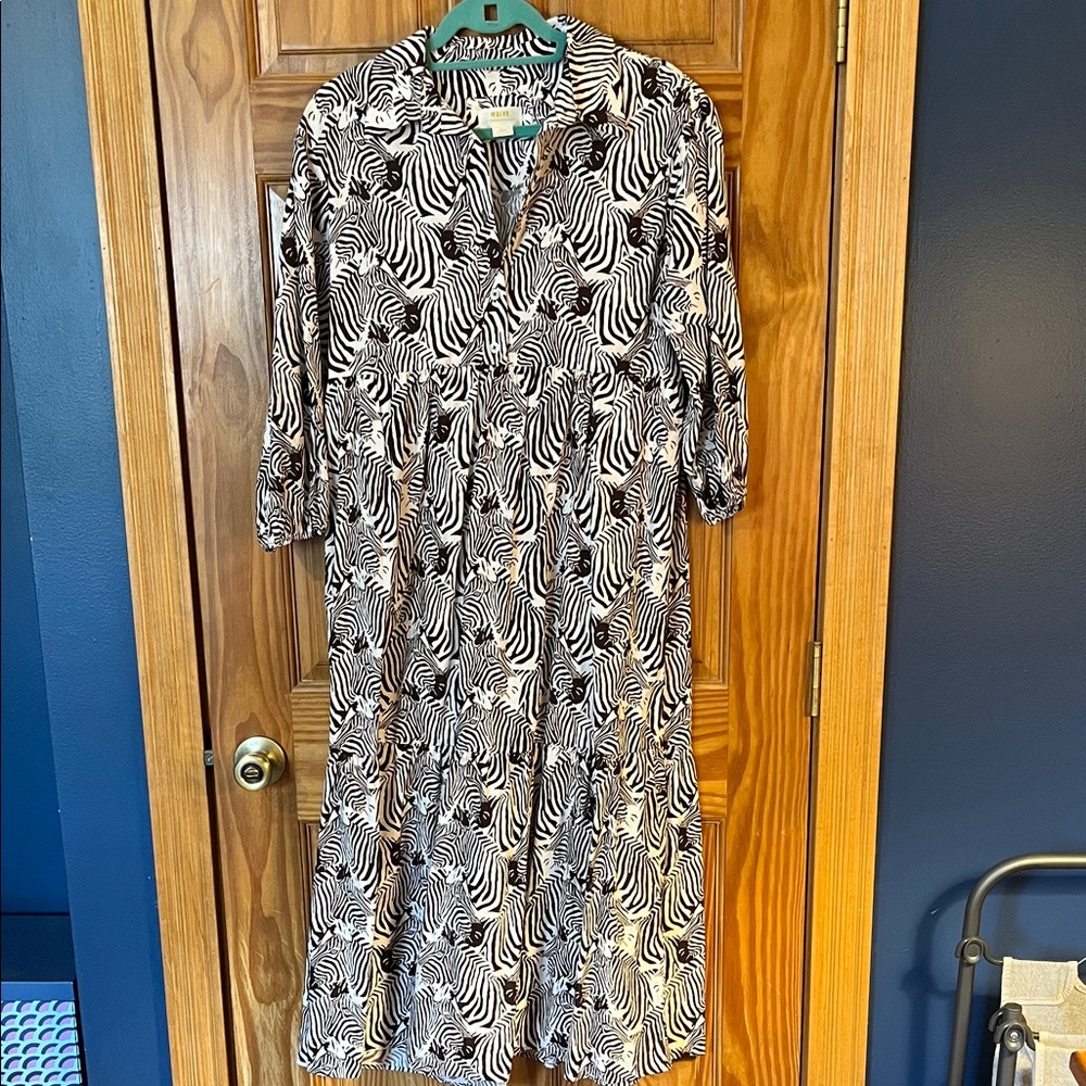 Anthropologie Maeve Bettina Zebra Dress